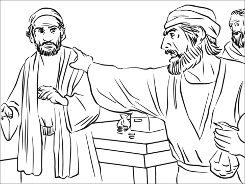 Ananias And Peter Coloring Page